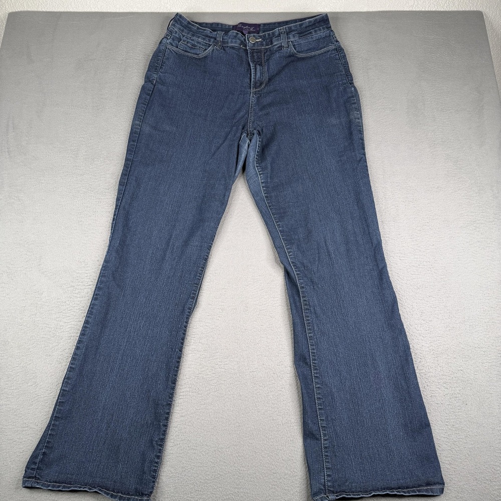 Not Your Daughters Jeans Womens 14 (32x31)‎ Blue Bootcut Rhinestone USA Bling